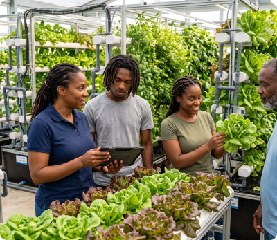 Hydroponic farming team
