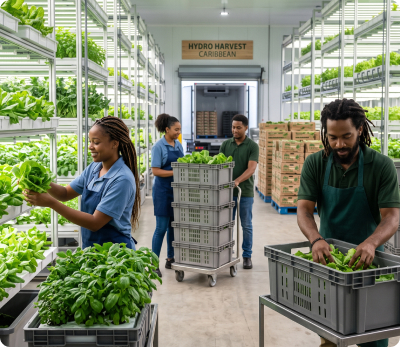 Fresh produce for potential buyers